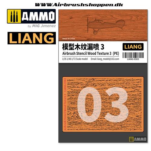 LIANG-0303 Airbrush Stencil Wood Texture 3